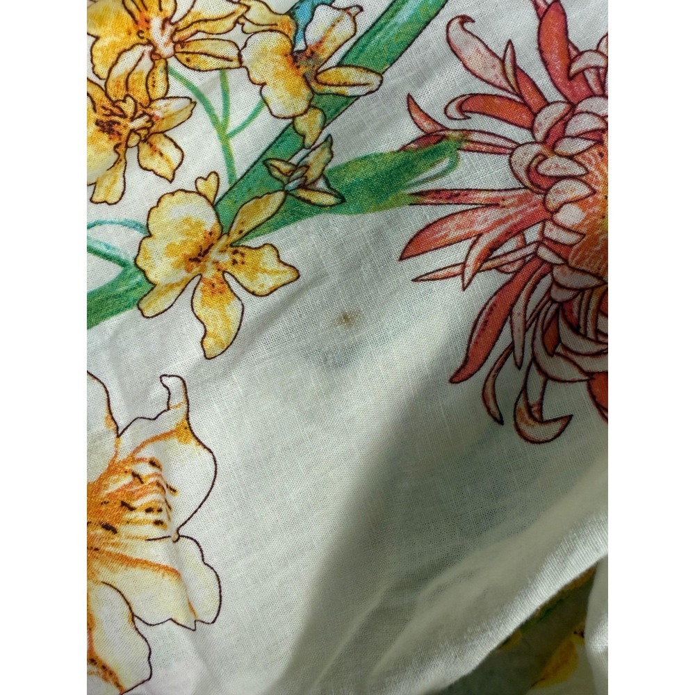 Laura Ashley Blouse Womens XL Floral Linen Lace Balloon Sleeve Cottagecore - Picture 7 of 7